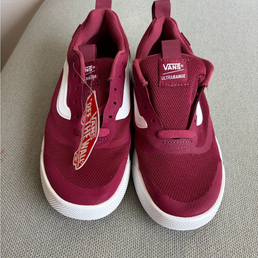 Vans UltraRange Sneakers in Burgundy and White